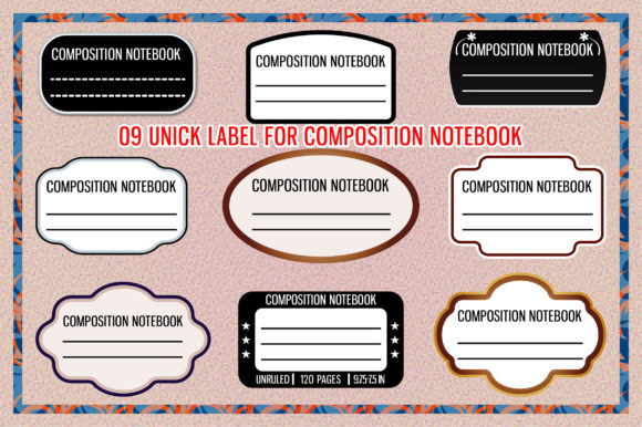 Download Unique Composition Notebook Label - Unique Collection